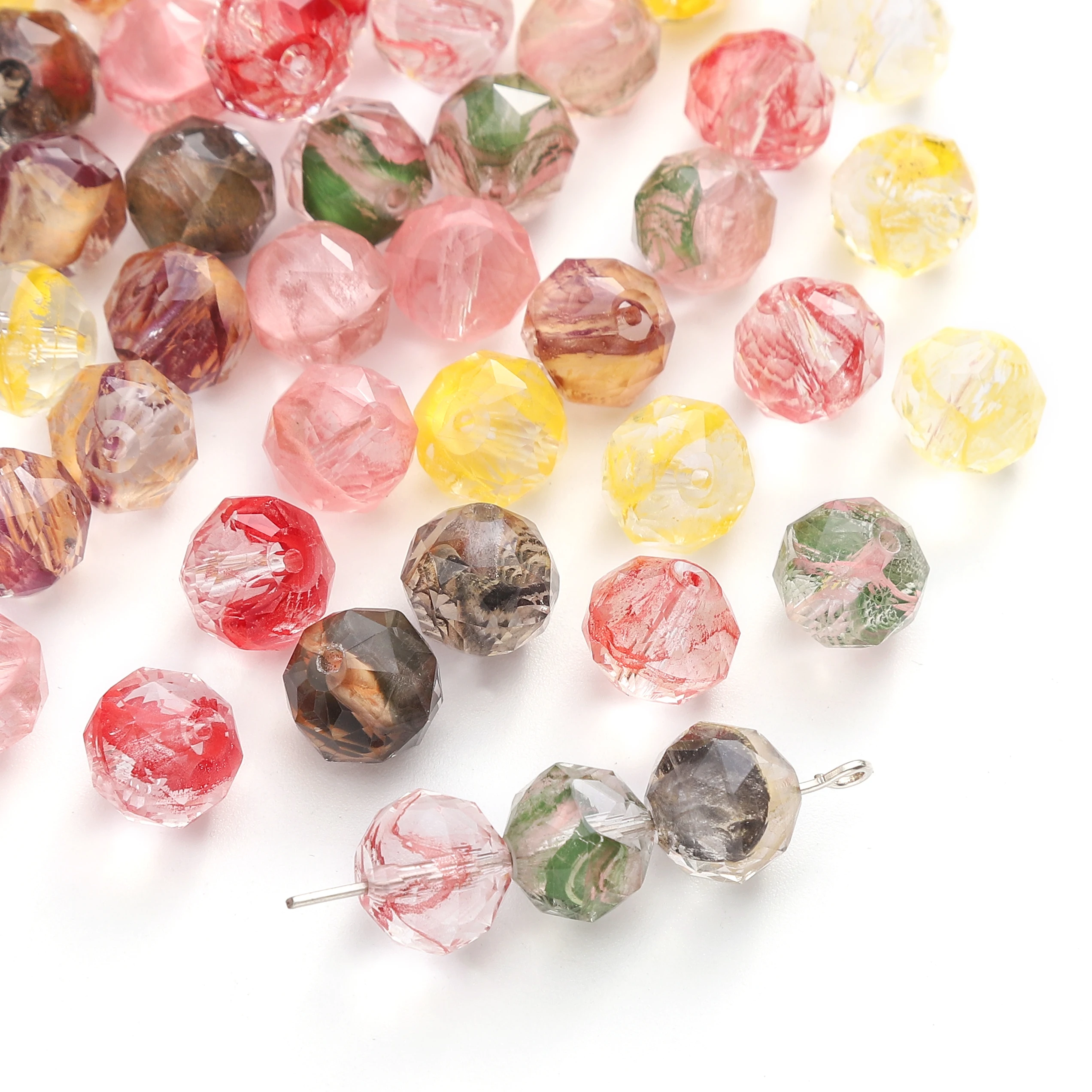 

1pcs Faceted Colorful Ball Crystal Glass Beads Round Loose Beads for Jewelry Making Supplies DIY Charms Bracelets Accessories