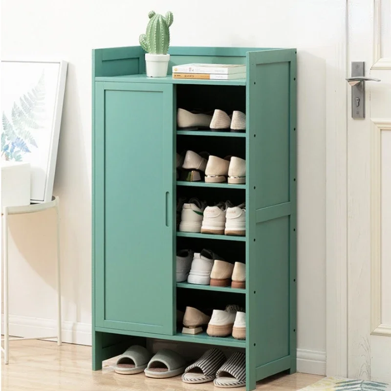 Modern Storage Shoe Multi-layer For Shoes Storage Two-way Sliding Door Shoe Cabinets Elevated Off The Ground Storage Cabinets