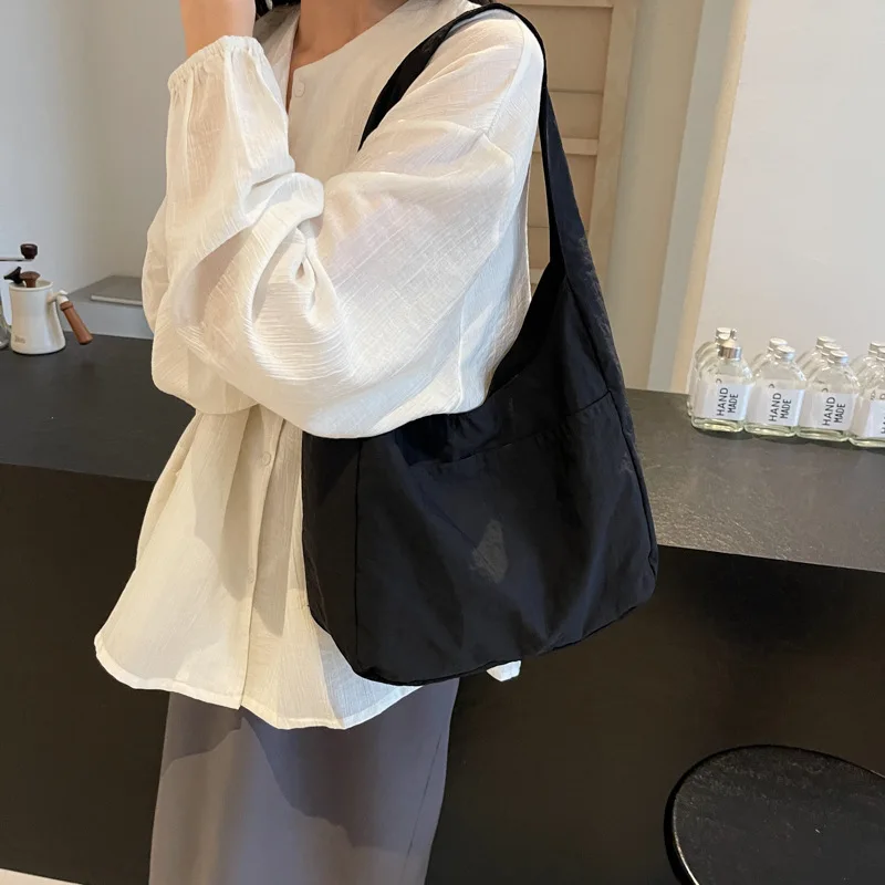 Blank Customizable Tote Bag, Print Your Own Logo Text Design Casual Tote, Large Capacity Canvas Shoulder Bag for Women Daily Use