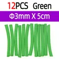 12 piezas verdes de 3 mm