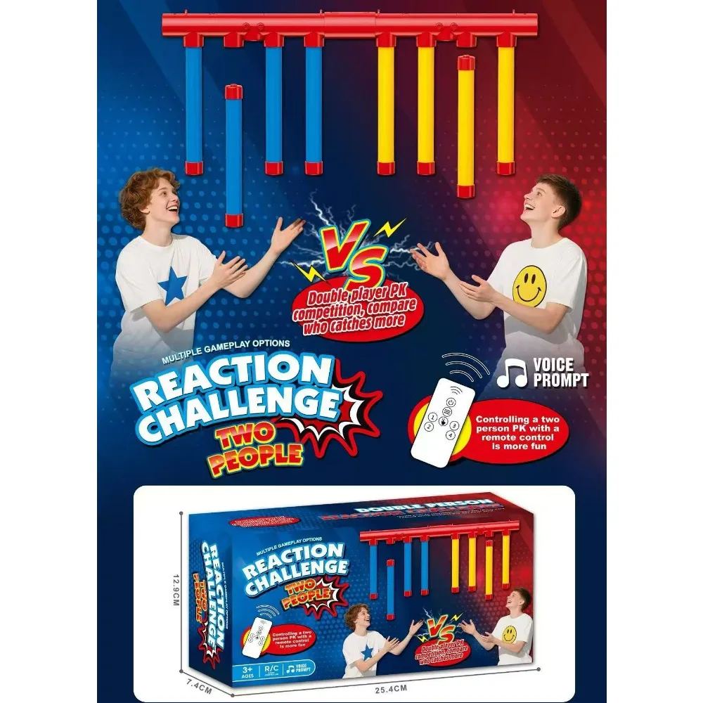 لعبة تحدي السقوط العصي للأطفال، لعبة اصطياد العصا، التدريب على القدرة على رد الفعل، لعبة تعليمية تفاعلية بين الوالدين والطفل