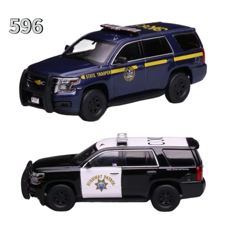 596 1:64 Chevrolet Tahe CHP California Highway Patrol NYSP, New York State Police, die cast alloy car model.