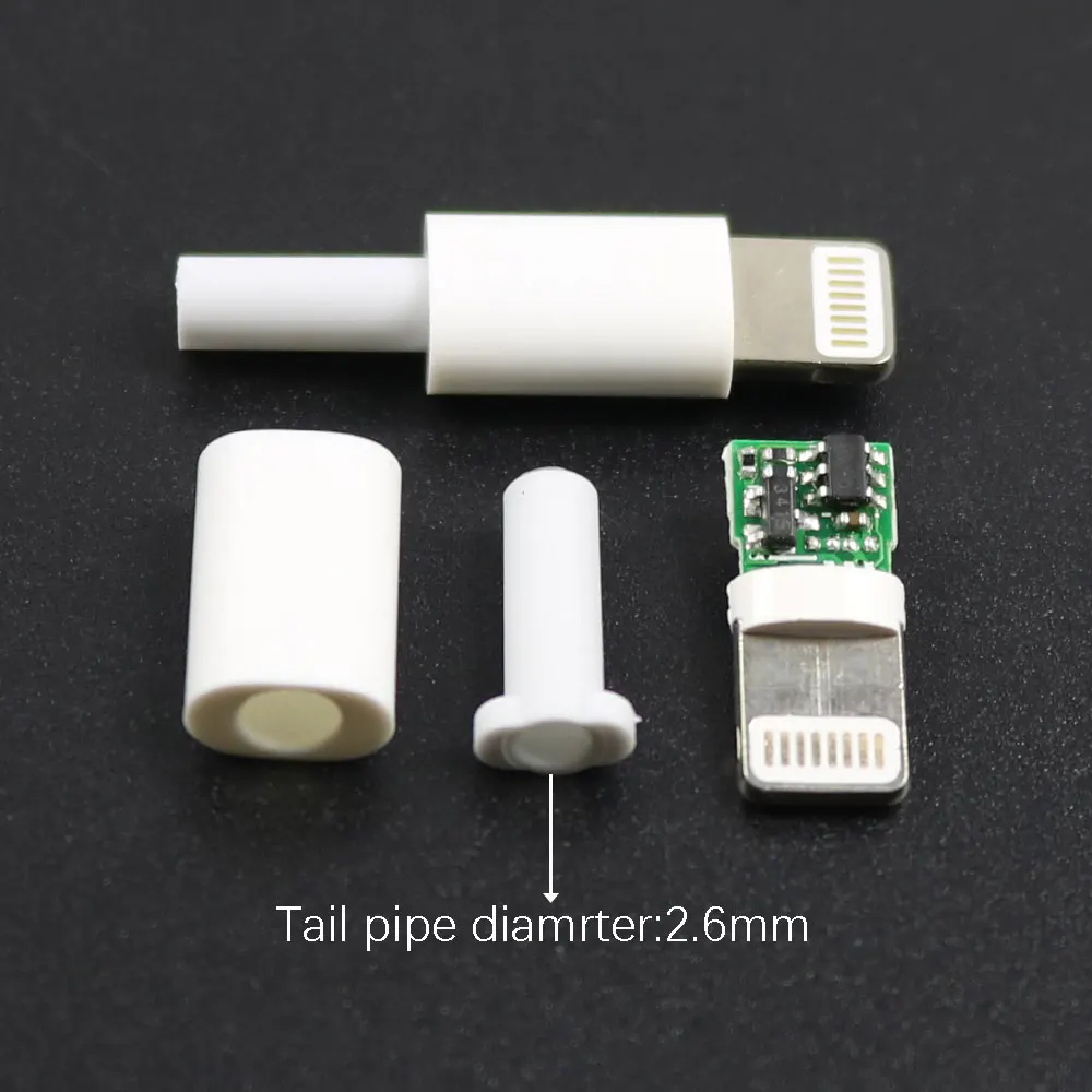 

1sets For iphone male plug with chip board USB connector welding 2.6/3.0mm Data OTG line interface DIY data cable adapter parts
