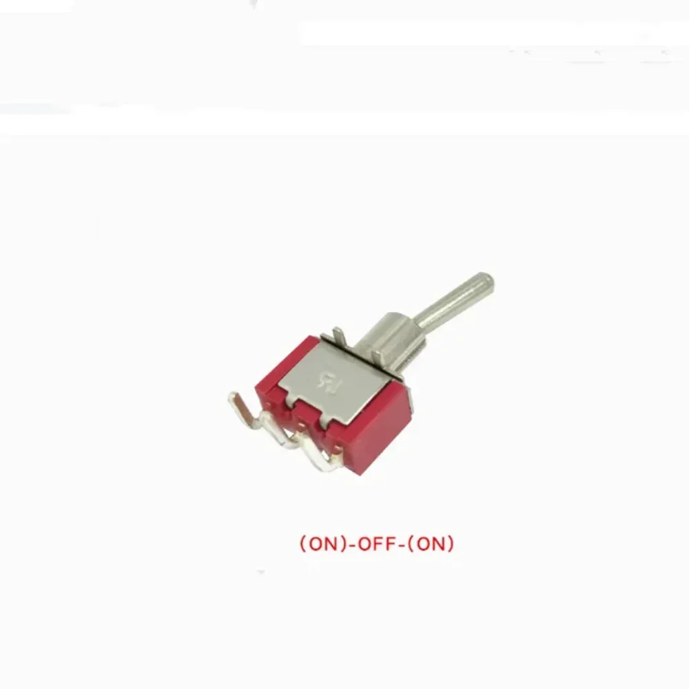 100PC 2A/250VAC (ON)OFF(ON) 3 Way SPDT Right Angle 3 Pins PCB Mount MTS-123-C3 Toggle Switch automatic falls back in