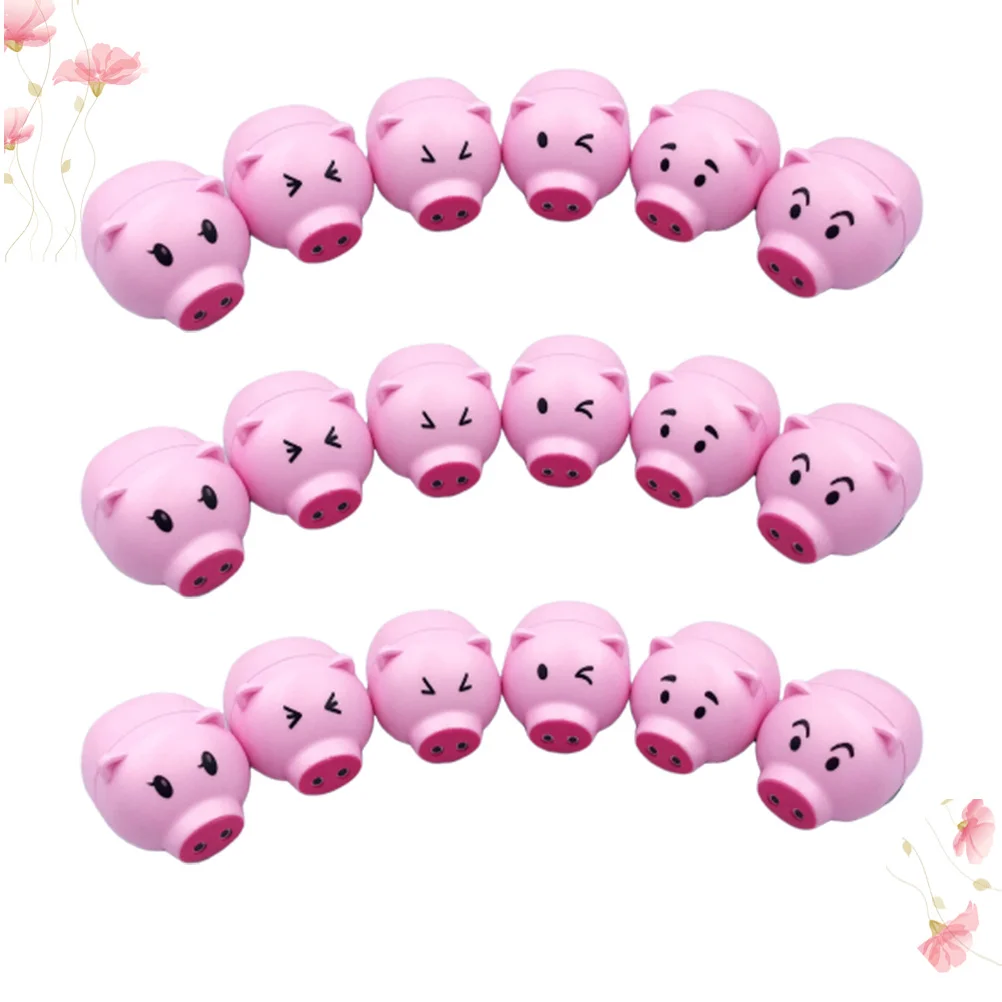 Mini voiture à inertie de couleur vive, 18 pièces, Mini cochon, pour enfants, cadeaux de fête, jeu amusant, Coordination œil-main, Design de dessin animé