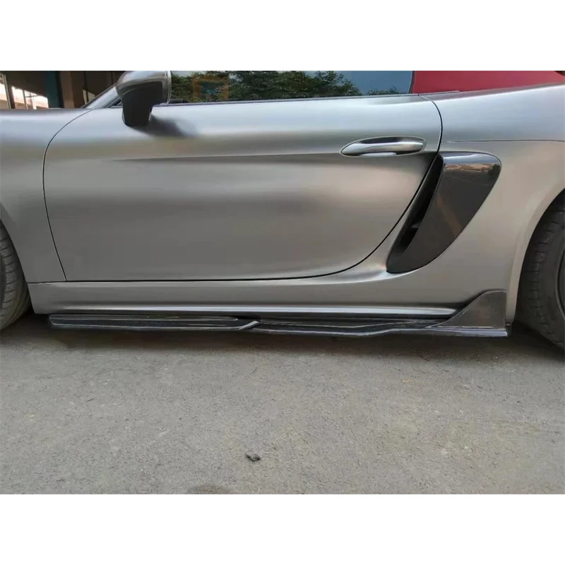 

High Quality A-Style Carbon Fiber Side Skirts Body Kit For 718 Cayman Boxster