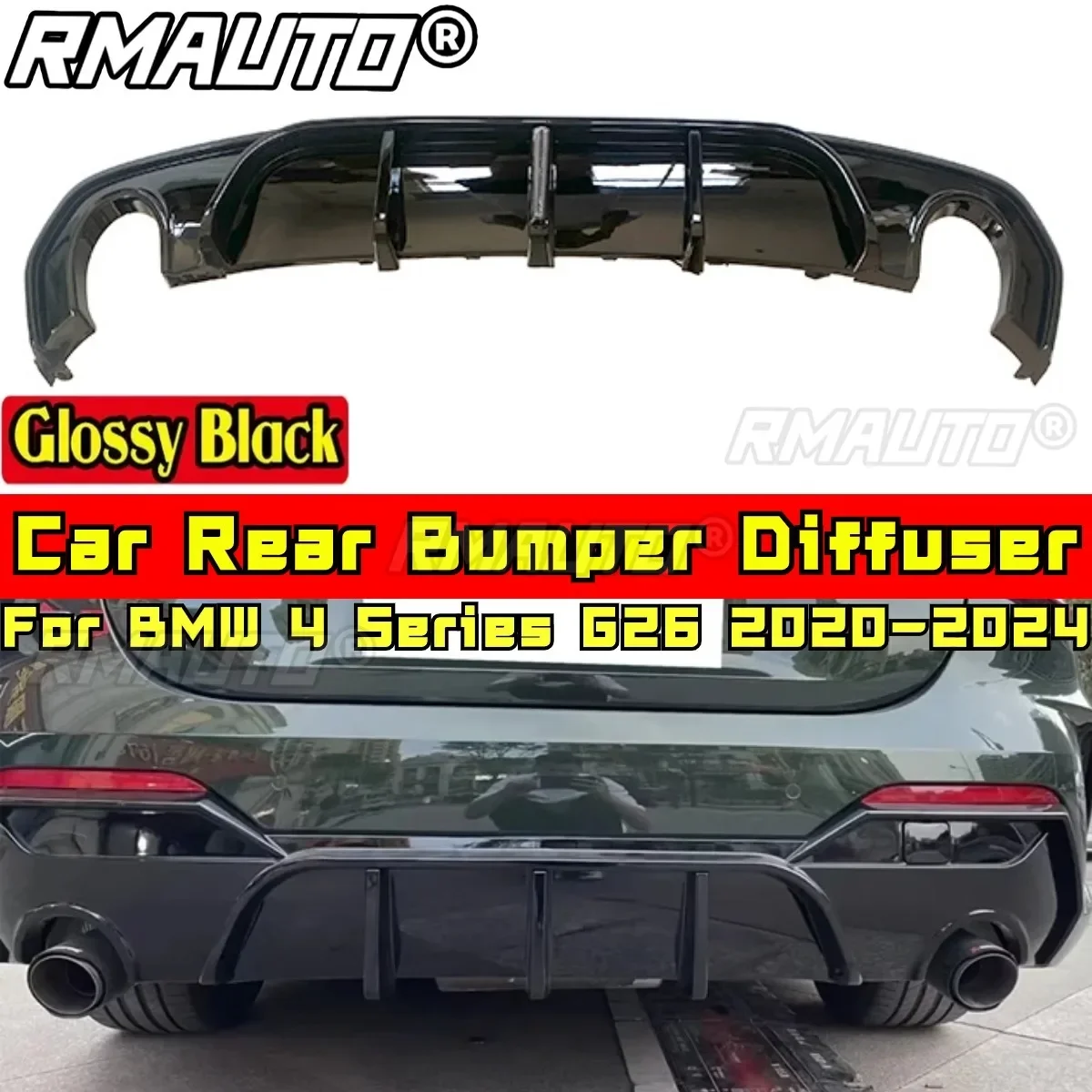 For 4 Series G26 2020-2024 Body Kit Rear Bumper Lip Splitter Rear Bumper Guard For BMW 4 Series G26 2020-2024 Car Accessories