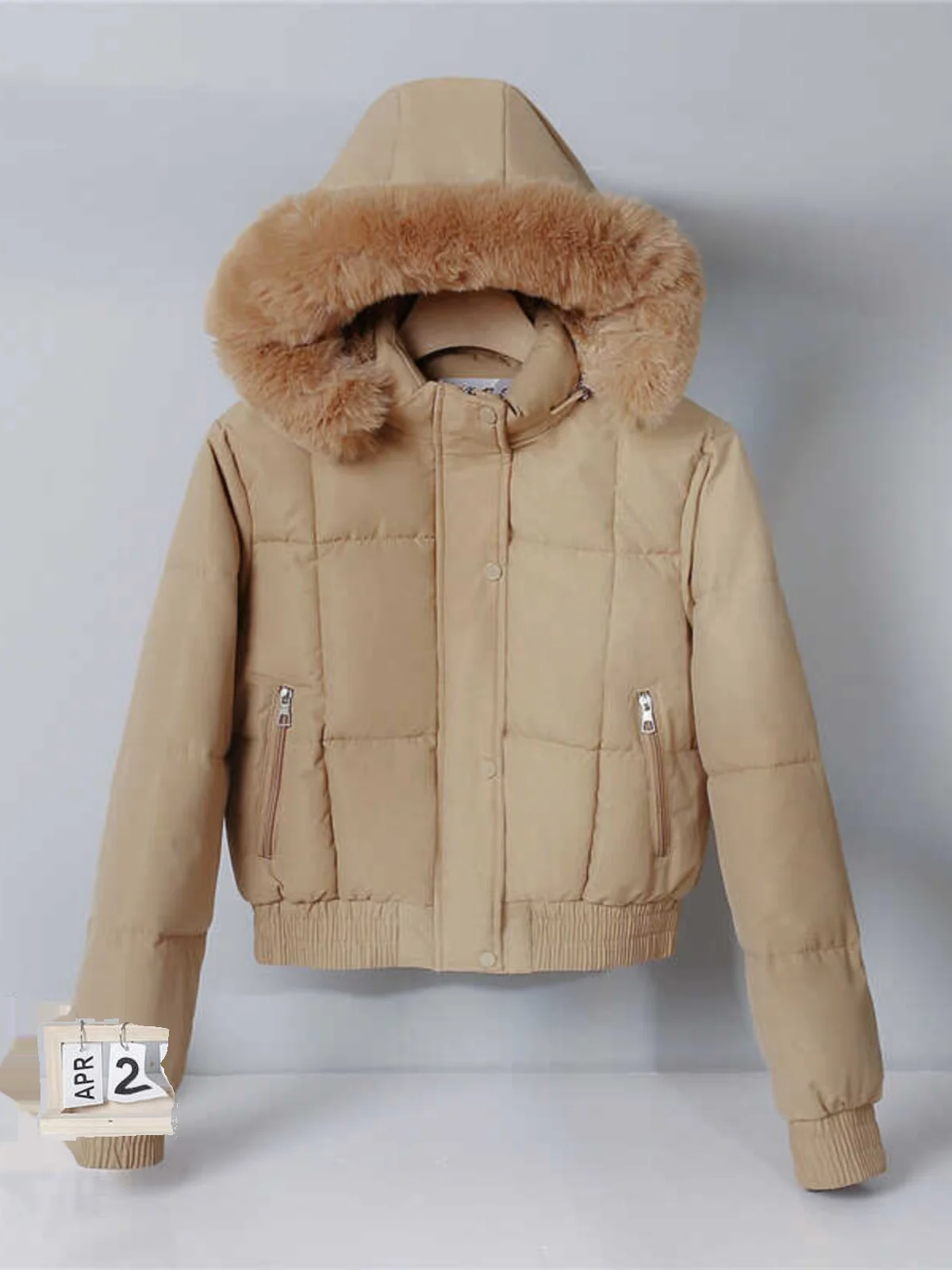 

Женское зимнее пальто Thiened Fce на подкладке с капюшоном Long Sve Cotton Jaet Sli Commute Korean Sle Straight Cut