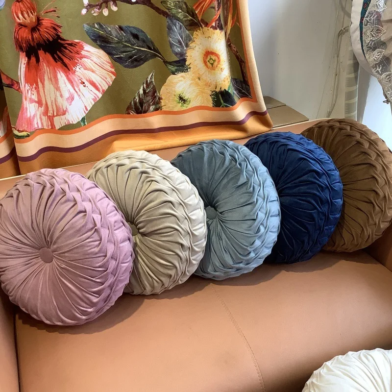 Dutch velvet wheel pillow, round pumpkin wheel seat cushion, cushion cushion, soft living room sofa cushion