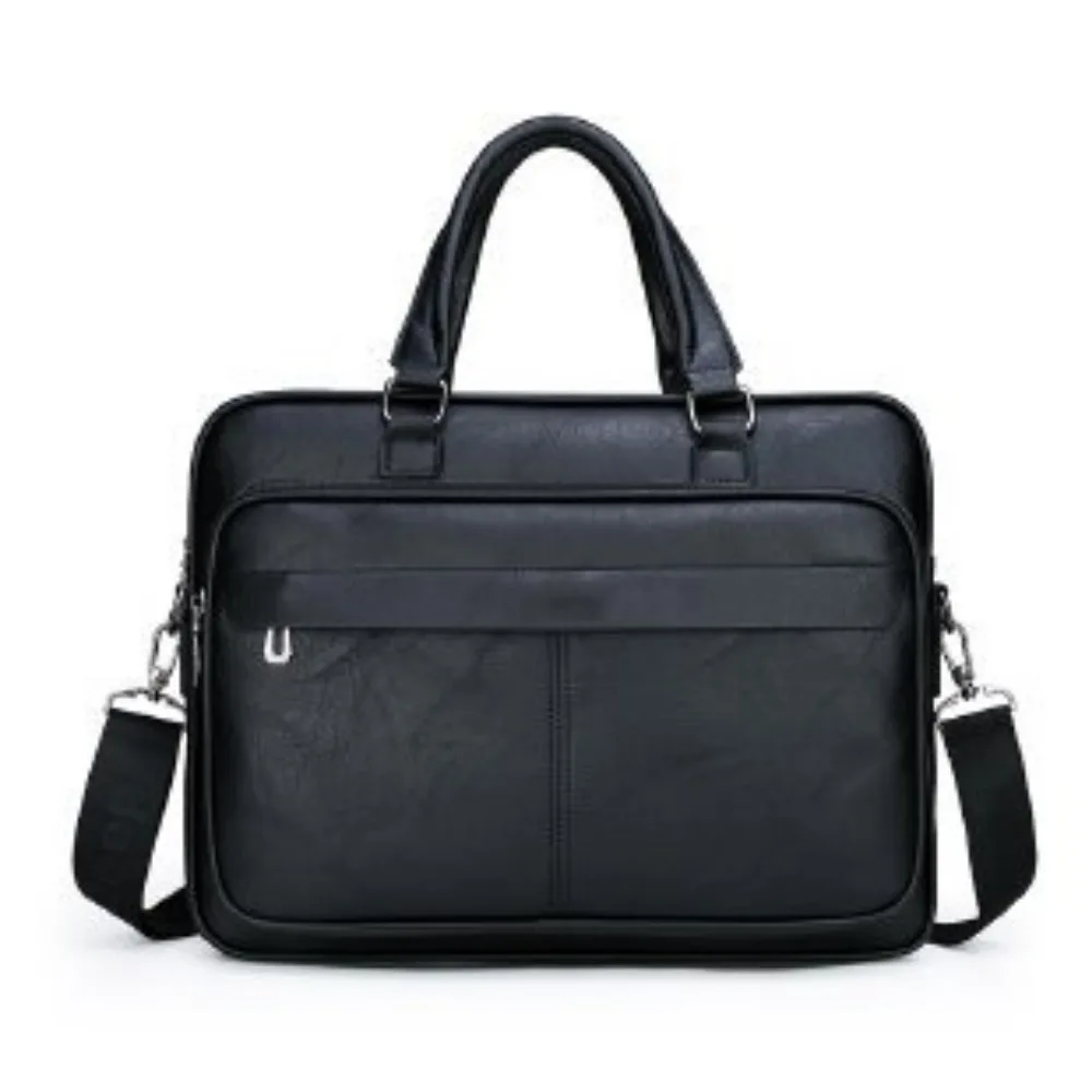 Borsa da lavoro da uomo borsa a tracolla di lusso in pelle Pu di grande capacità Tote Bolsas borsa a tracolla impermeabile nera