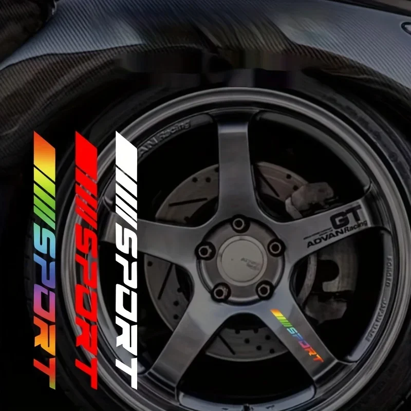4PCS/SET Car Motorcycle Stickers Reflective Sport Inspired Decals Four Packs for Auto Moto Exterior Sports Style