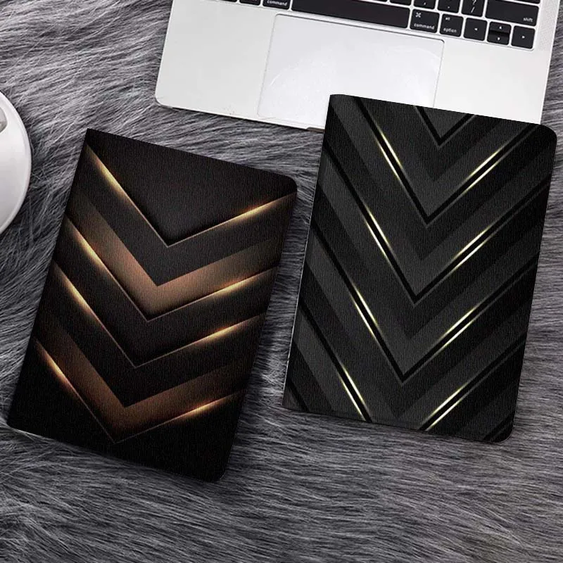 

Popular Black Chevron Shining Gift For Huawei MediaPad T5 T10s M6 M5Lite SE Honor Tab 5 6 7 V7 V8 X8a X9a Pro Soft Tablet Case