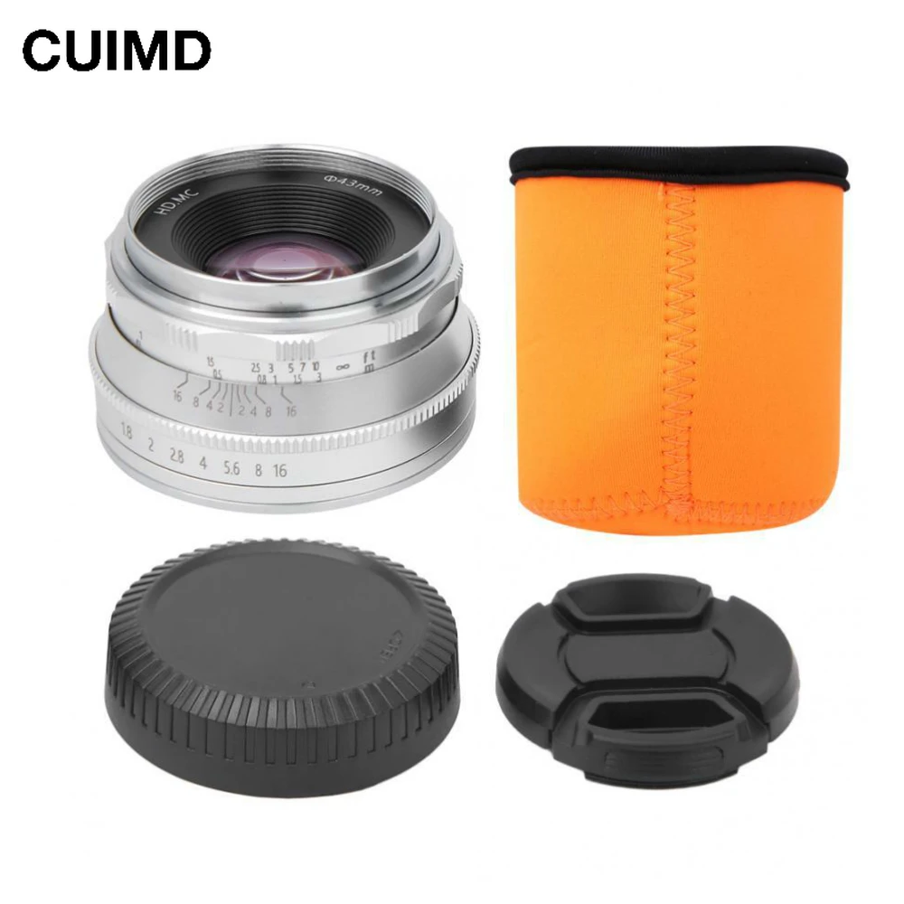 

35mm F1.6 Manual Focus MF Prime Lens for Canon EF-M Mount EOS M M1 M2 M3 M5 M50 M6 M10 M100 Mirrorless Camera F/1.6 16