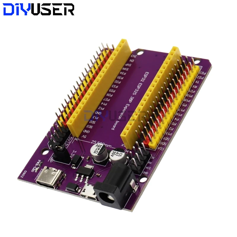 DIYUSER 듀얼 코어 ESP32-DevKitC-32 ESP-WROOM-32 확장 보드, 와이파이 + 블루투스, ESP32, 38 핀 보드, TYPE-C, 마이크로 USB CP2102