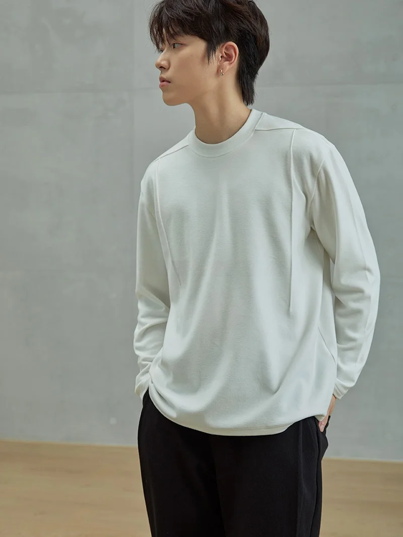 

Ультрамягая длинная футболка HIER out Closet Floatation Sle Uke из шелковистой ткани с плиссированным дизайном, базовый слой, женская премиум-одежда