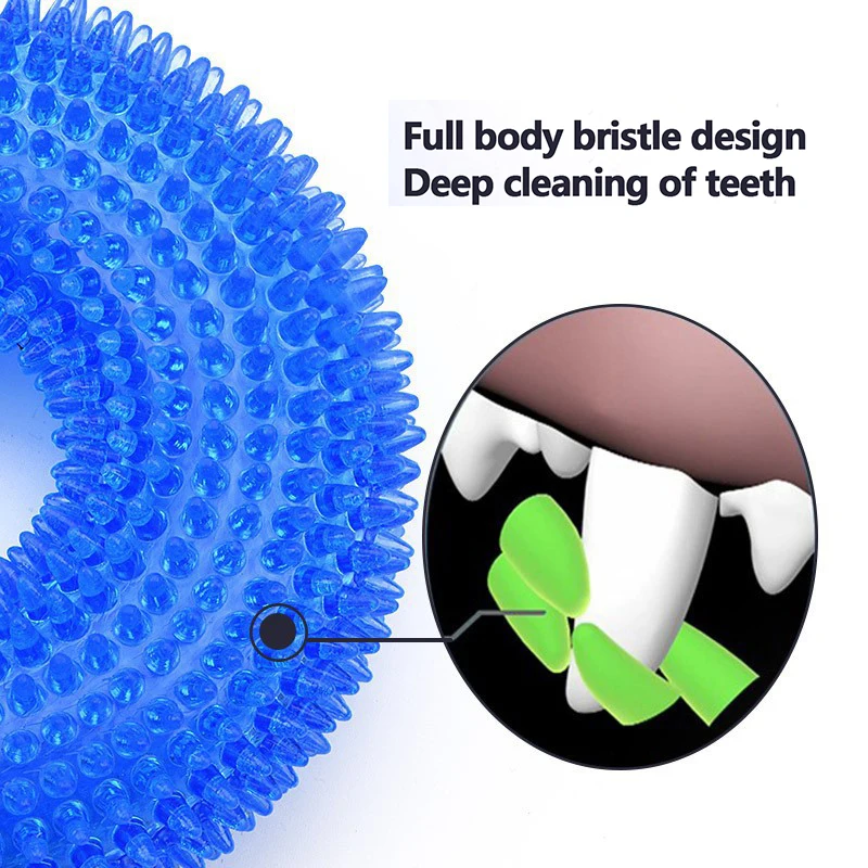 Dog Chewing Toy Interactive Vocalization Elastic Molar Tire Toys Cleaning Teeth Dogs Teething Stick Safe Pet Dog Accessories