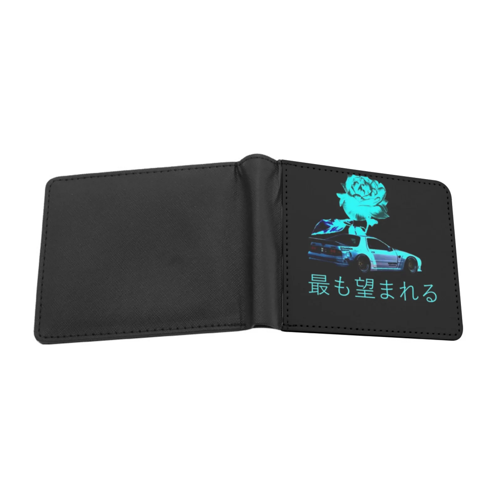 Rx7 New Men's Wallet Short Fashion Pu Leather Wallet Multi Card Wallet Cars Trendy Jdm Rx7 Personalized Print Vintage