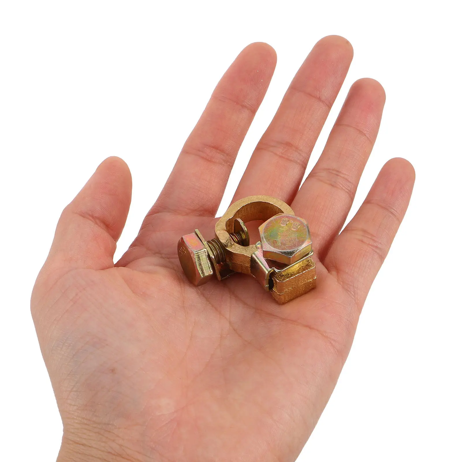 

2Pcs Automotive Battery Terminal Connectors Copper Cable Clamps for Car Truck Boat Universal Fit Secure Conductive Battery