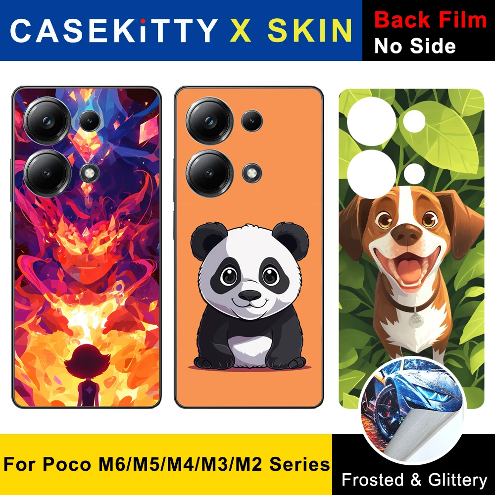 CASEKiTTY Skin Wrap For Poco M6 Pro 4G Back Film Xiaomi Poco M5 M5S Sticker M4 5G M3 M2 Protective Decal Back Screen Protector