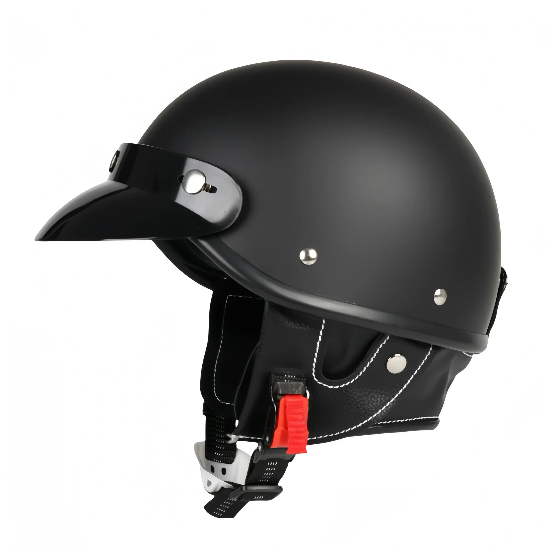 Retro White Half Face Motorcycle Helmet Vintage Motorbike Helmets Men Women Unisex Scooter Four Seasons Helmet Casco Casque Moto