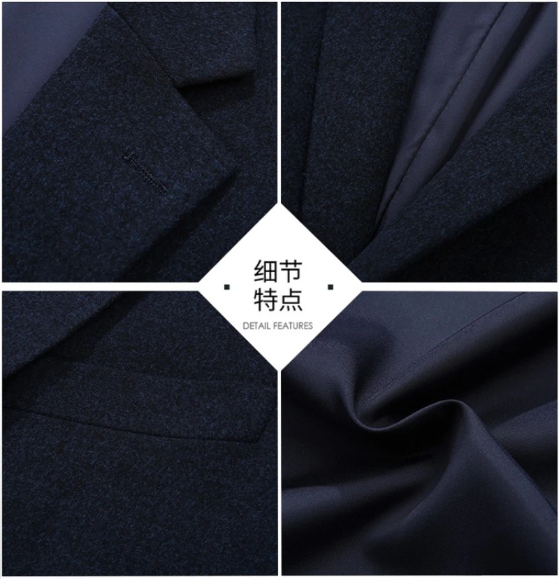 السترة كبيرة الحجم XL-7XL في الهواء الطلق الرجال موضة عادية الاتجاه رياضي بلون النمط البريطاني الأعمال شهم سترة الزفاف