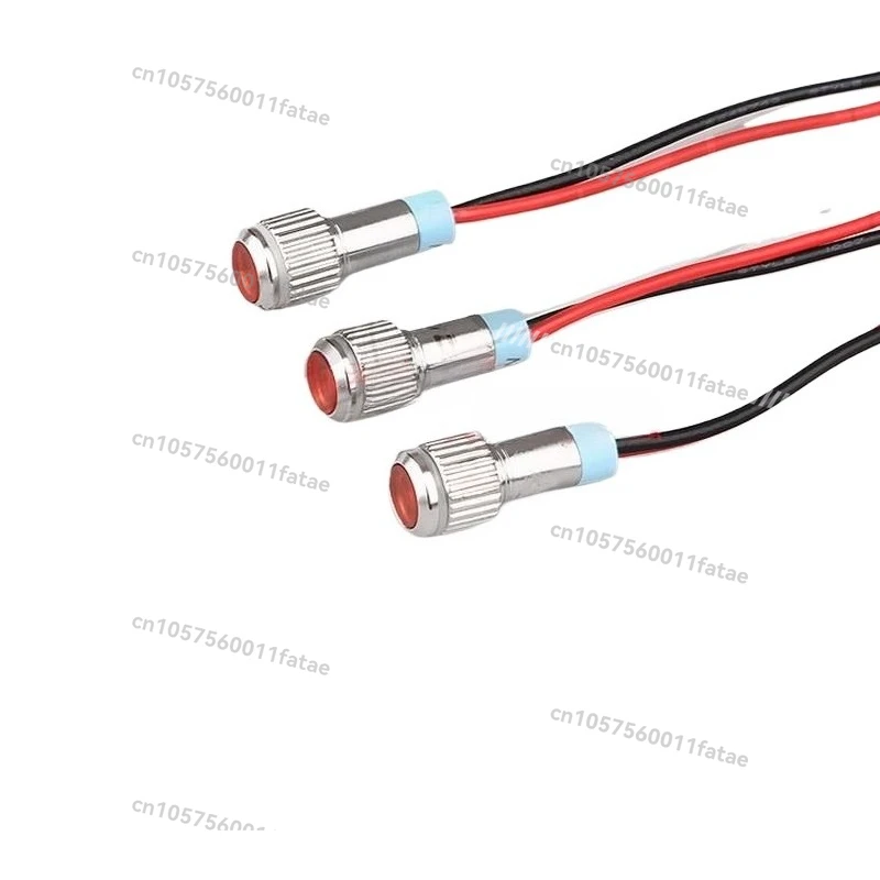 6Mm Metal Indicator Light, Two-color LED5V12v24v110V220 Stainless Steel Power Supply Waterproof Signal Light