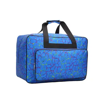 Multi-Function Sewing Machine Storage Bag Dust Cover Handbag Holder Blue