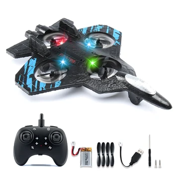 RC Airplane 2.4G Remote Control Airaraft Stunt Tumbling Helicopter Drone with LED 360 Rotation Fighter Plane Toys Gifts 1