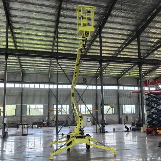 Cherry picking machine Spider lift Man boom lift Aerial work platform Trailer installation Articulated telescopic towable boom