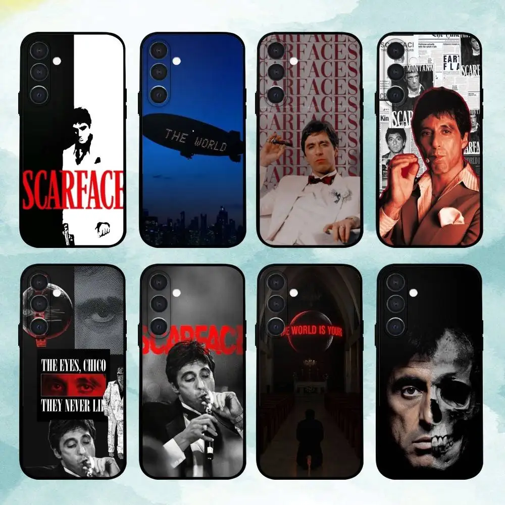 

Movie S-Scarfaces Tony Phone Case For Samsung Galaxy A73,A72,A71,A70,A53,A52,A51,Others Soft Black Cover