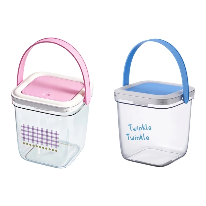  Desktop Trash Storage Bin with Lid, Clear Plastic Waste Can with Carry Handle for Office Desk, Bedroom Table, Home Use
