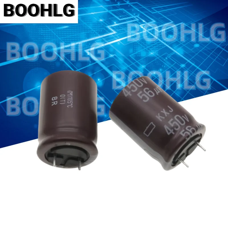 5PCS 56UF 450V Black Diamond Capacitor 450V56UF 18X25 KXJ High Frequency Low Resistance Short Pin