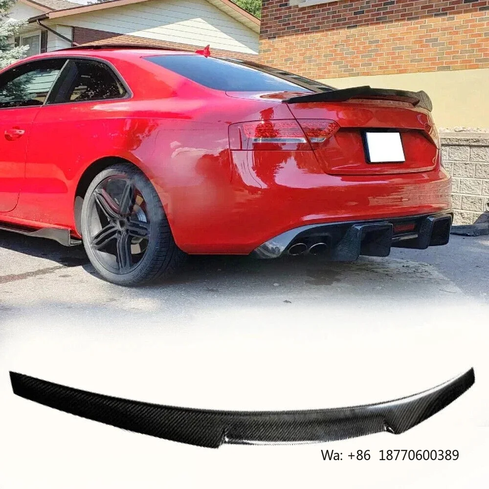 

Carbon Fiber Rear Spoiler Wing Body Kit Car Rear Trunk Spoiler Car Accessories for Audi S5 2Door 2012 2013 2014 2015 2016 B8.5