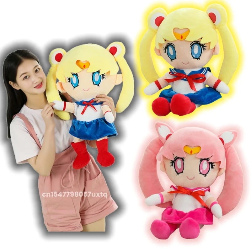 Bellissimo peluche Sailor Moon Cartoon in stile giapponese farcito Anime Sweet Girl Plushies Peluche Doll Room Decor Regali Ragazza