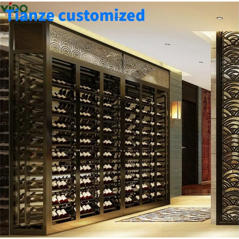 [Customized]wine bar cabinet wine rack wall mounted wine cellar glass rack