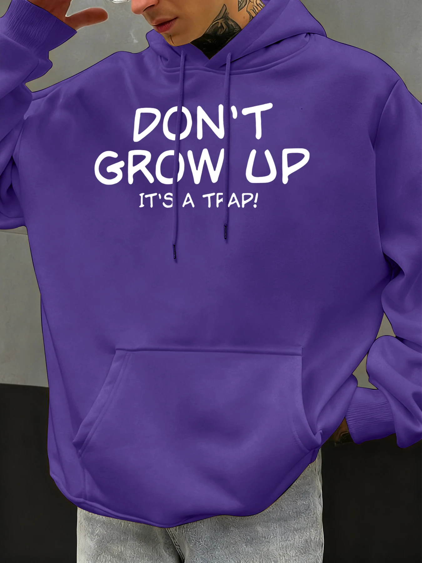 Don't Grow Up It'S A Trap Lustiges Muster Herren Hoodies Pocket Fleece Sportswear Hoodie Herbst Street Pullover Modekleidung