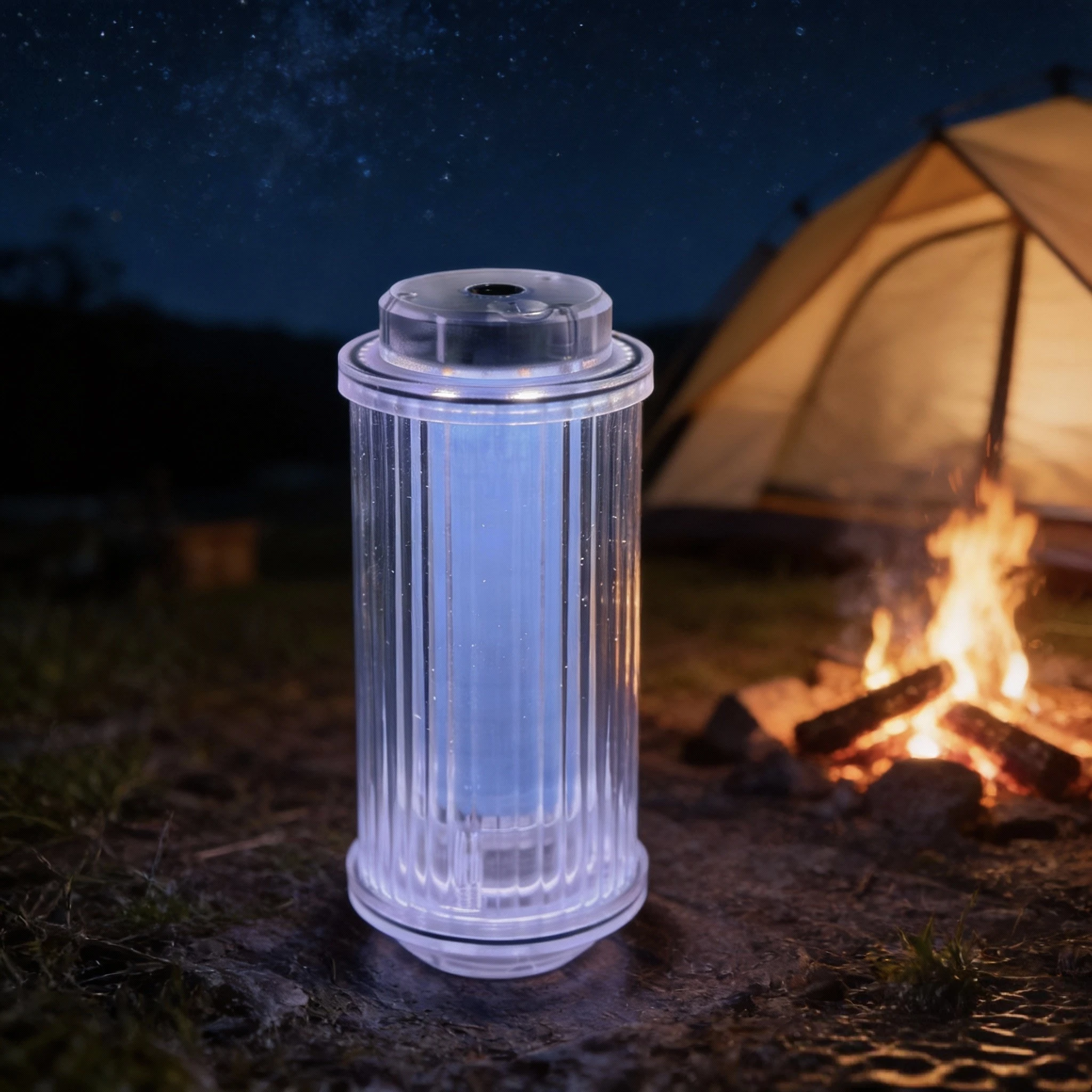 SOLOMAN SMA-L38 New Design 38 Portable Lightweight Camping Light Can Follow Music Color Change 3200mAh Battery Cylinder Shape