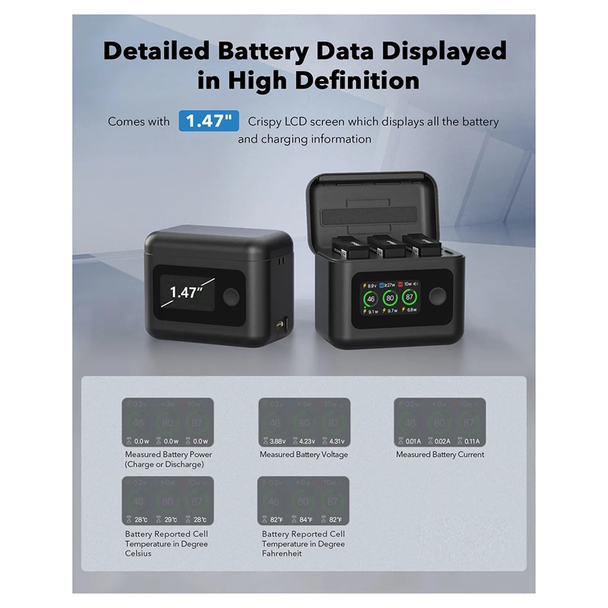 

Новинка 2023 года, зарядный концентратор с 3 батареями для камеры 360, чехол для быстрой зарядки, ЖК-дисплей, держатель для SD-карты, аксессуар для зарядного устройства