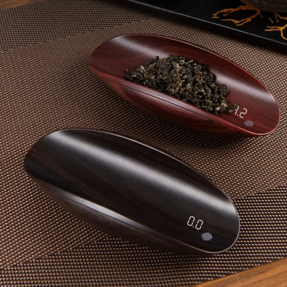 

Touch Sensor Tea Scale Accurate Wood Texture Coffee Scale 0.1/500 Gram Professional Kitchen Scale Seasoning