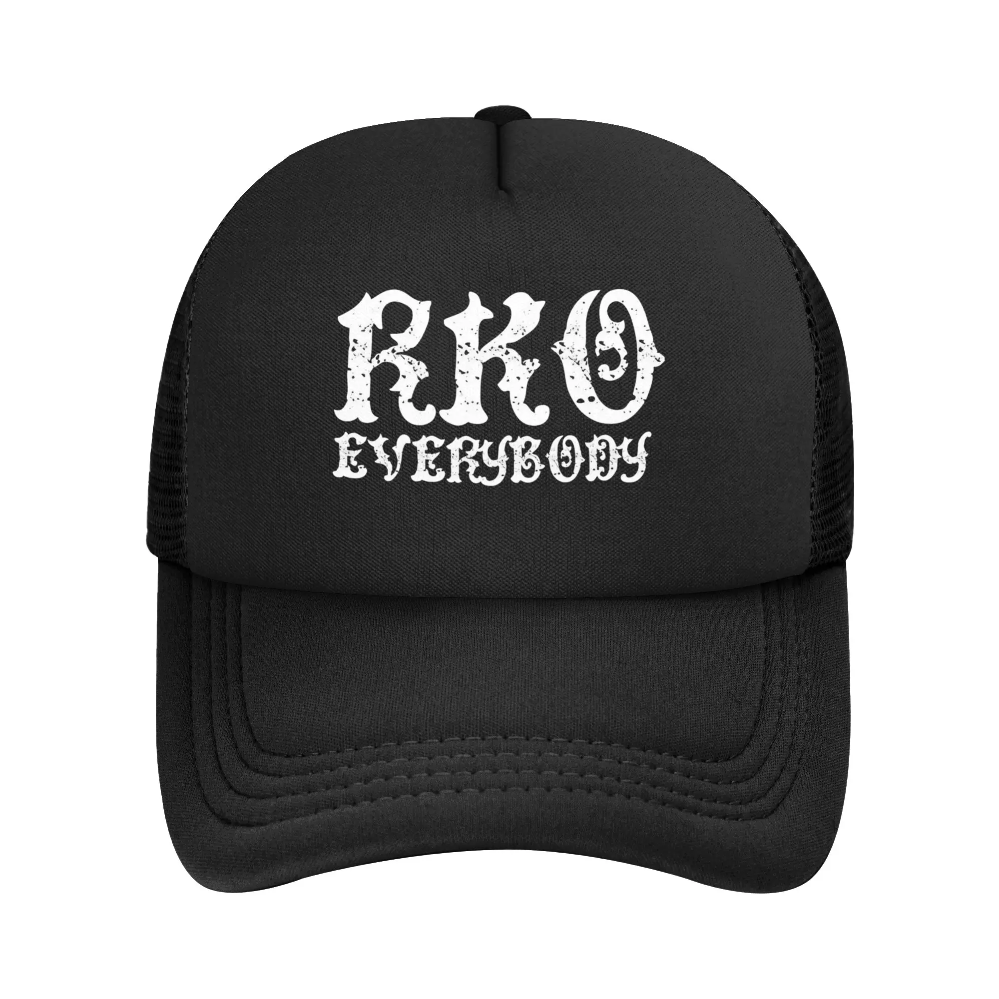 RKO Everybody  Wrestling Mesh Baseball Caps Trucker Worker Cap Funny Meme Hats Adjustable Polyester Sun Caps Summer Trucker Caps