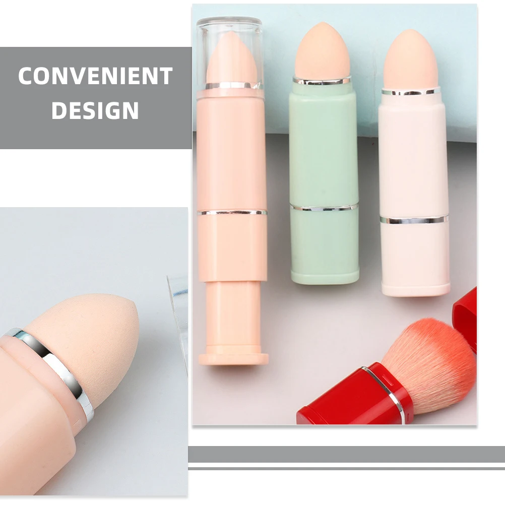 Travel Portable Retractable Makeup Brush 2 in 1 Multi Use Face Brush for Blush Foundation Loose Powder Smooth Application Women