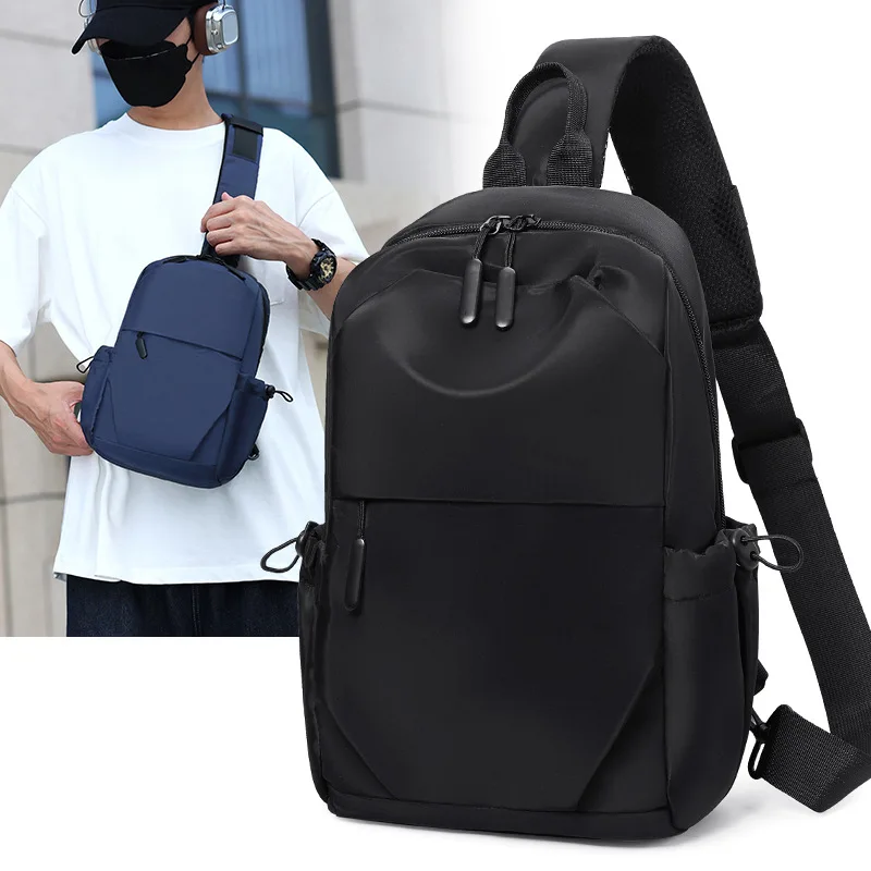 

Waterproof film men's chest bag light large capacity commuting shoulder bag simple hand crossbody bag
