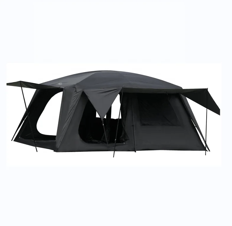 

4-6 Person Camping Tent with 3 Door 2 Room Large Family Cabin Tents, Double Layer Waterproof Portable Glamping Tent, Big Tents f