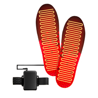 Rechargeable Heated Insoles 5000mAh Battery & Remote Control Foot Warmers for Skiing, Outdoor Work, Camping, Men & Women