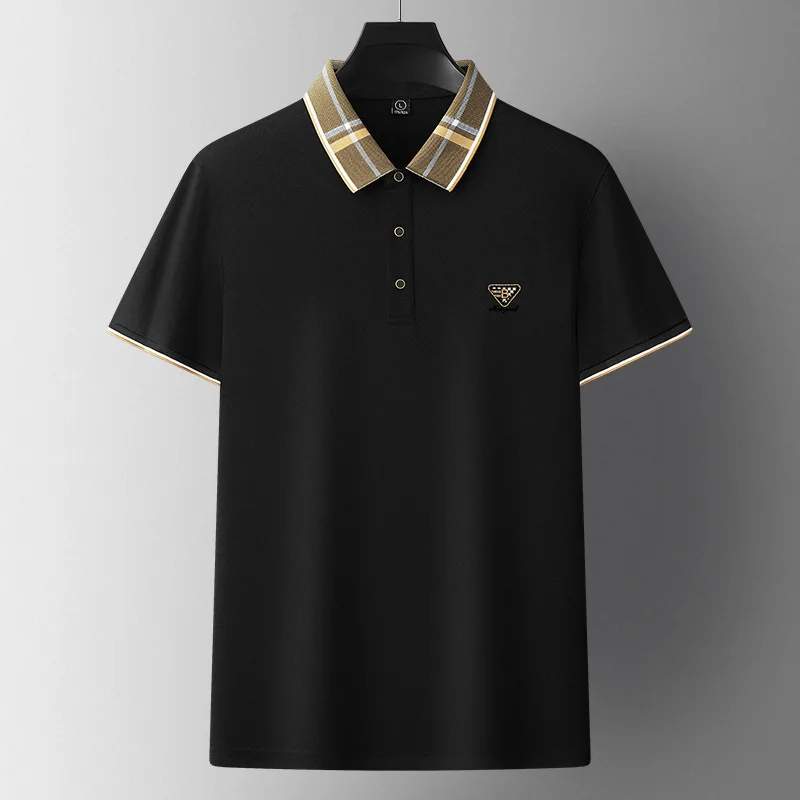 

Summer Golf Polo Shirt Short Sleeve Outdoor Sports Casual Shirt Fashionable Breathable Daily Men's Business Micro Elastic Top