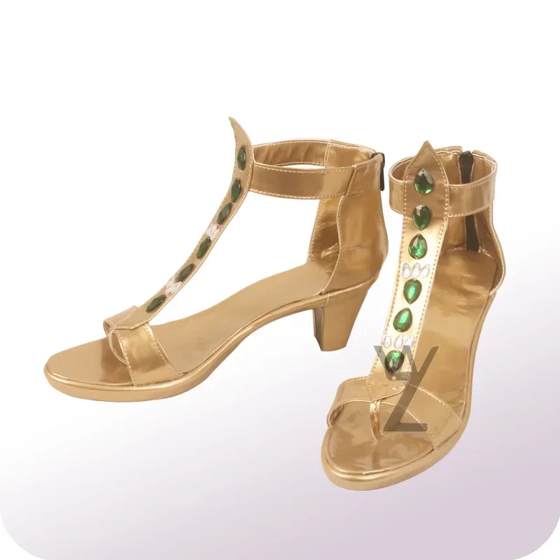 

aa waq99 2019 Princess Golden Sandals Aladdin Film Jasmine Cosplay Halloween Shoes for Women Adult qq 2025