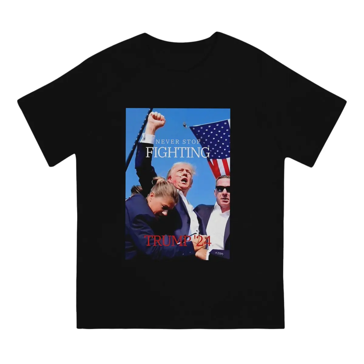 Assassination Attempt Failure Men T Shirt 2024 Trump Shooting Fun Tees Short Sleeve Crew Neck T-Shirt Pure Cotton New Arrival