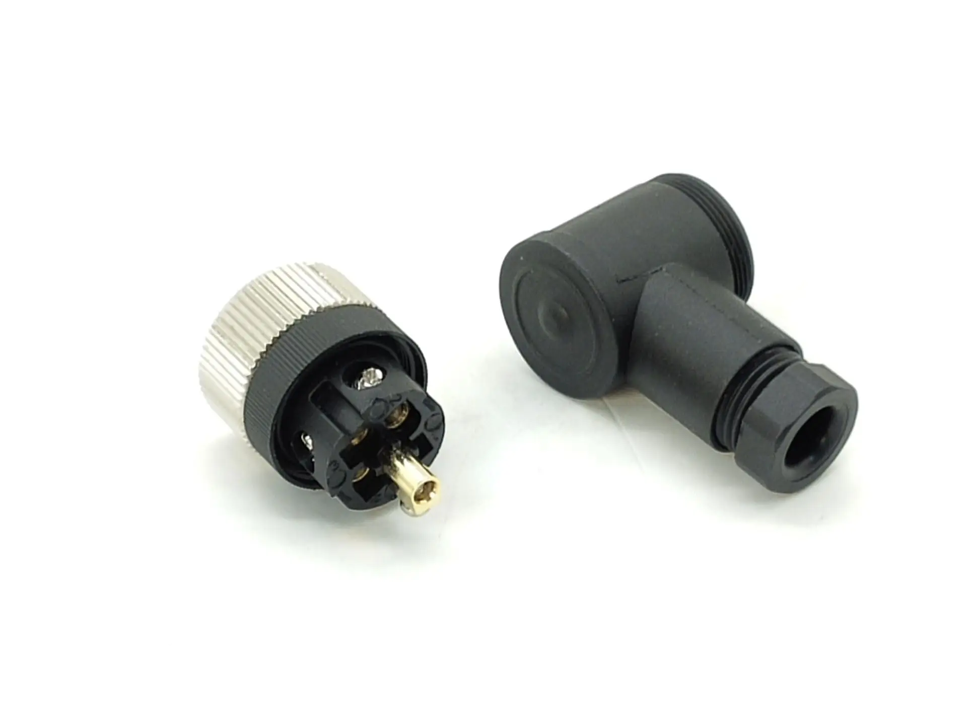 M12 Connector 5 Pin Female 90 Degree Screw-Joint Unshielded A Code