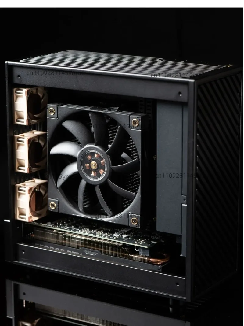 LP P6 ITX Case Aluminum CNC Mini PC Chassis for 4060 GPU with 1U Power Supply Low Profile SFF