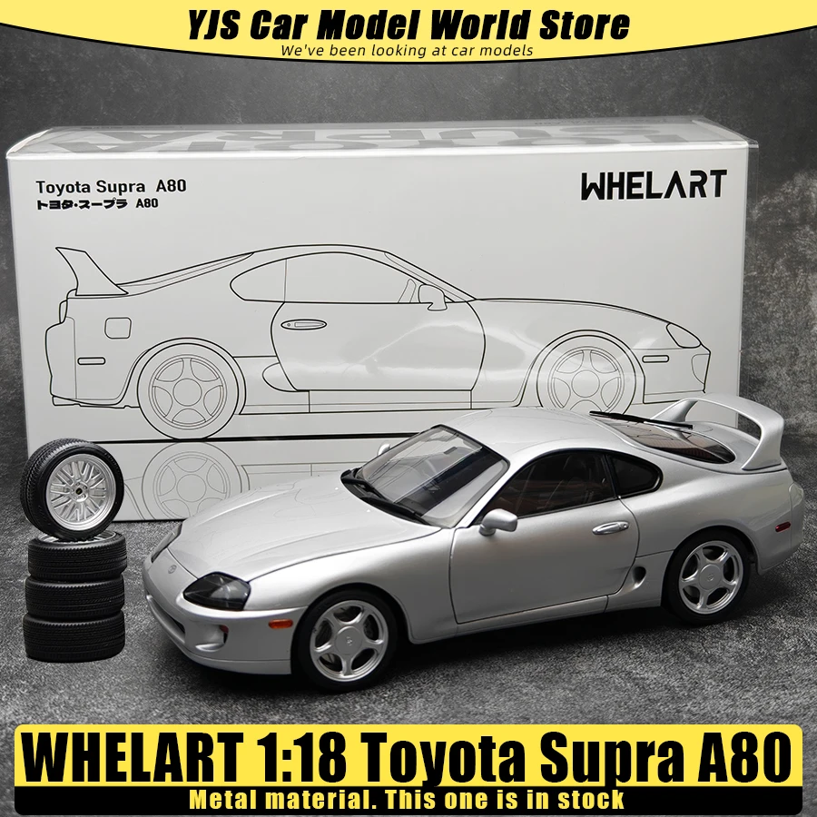 Model samochodu WHELART Diecast 1:18 Toyota Supra A80, model do kolekcji, prezent dla przyjaciela na święta, model statyczny.